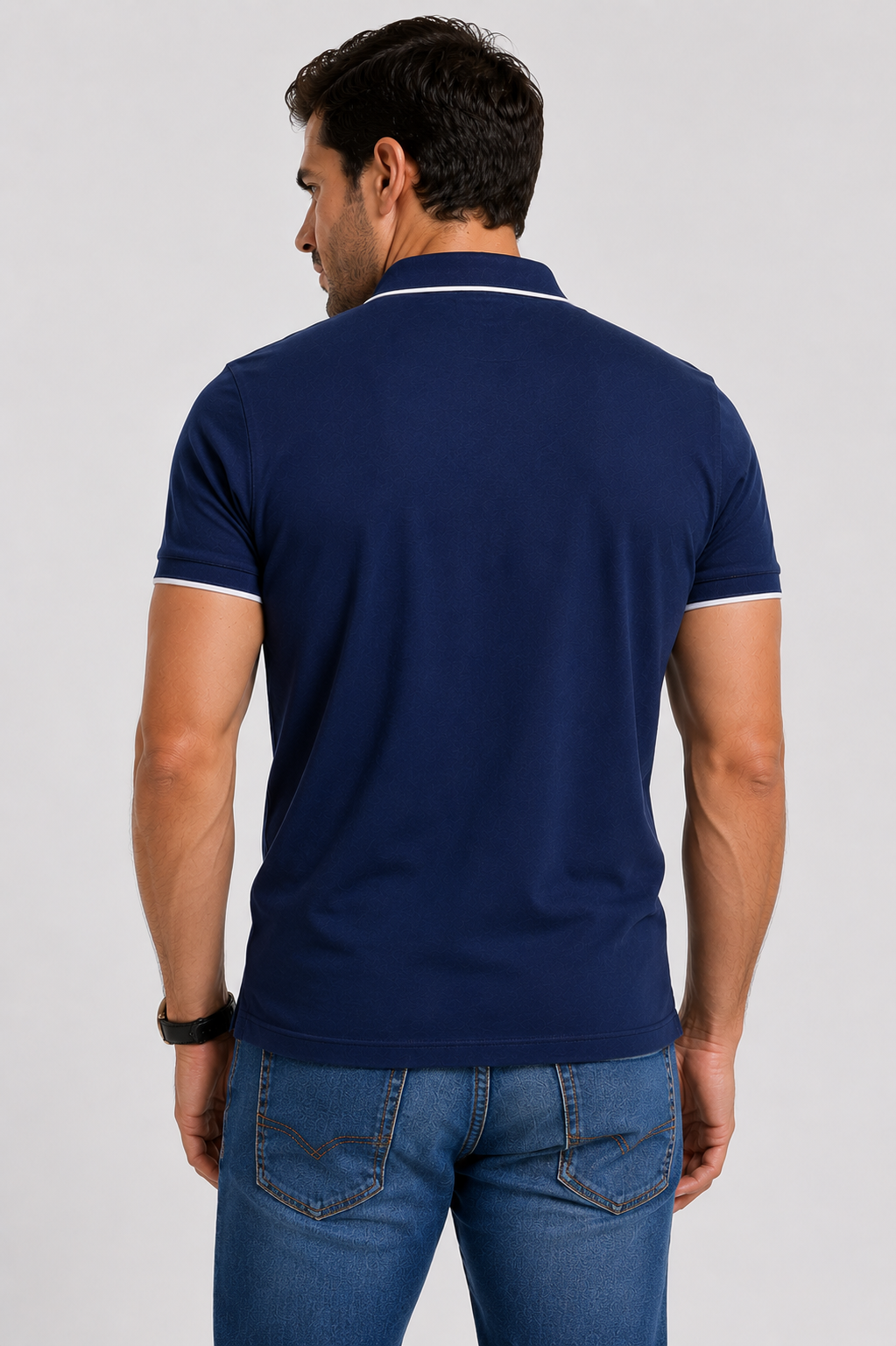 Polohemd Herren Baumwolle – Slim Fit Mit V-Ausschnitt Für Büro Und Freizeit
