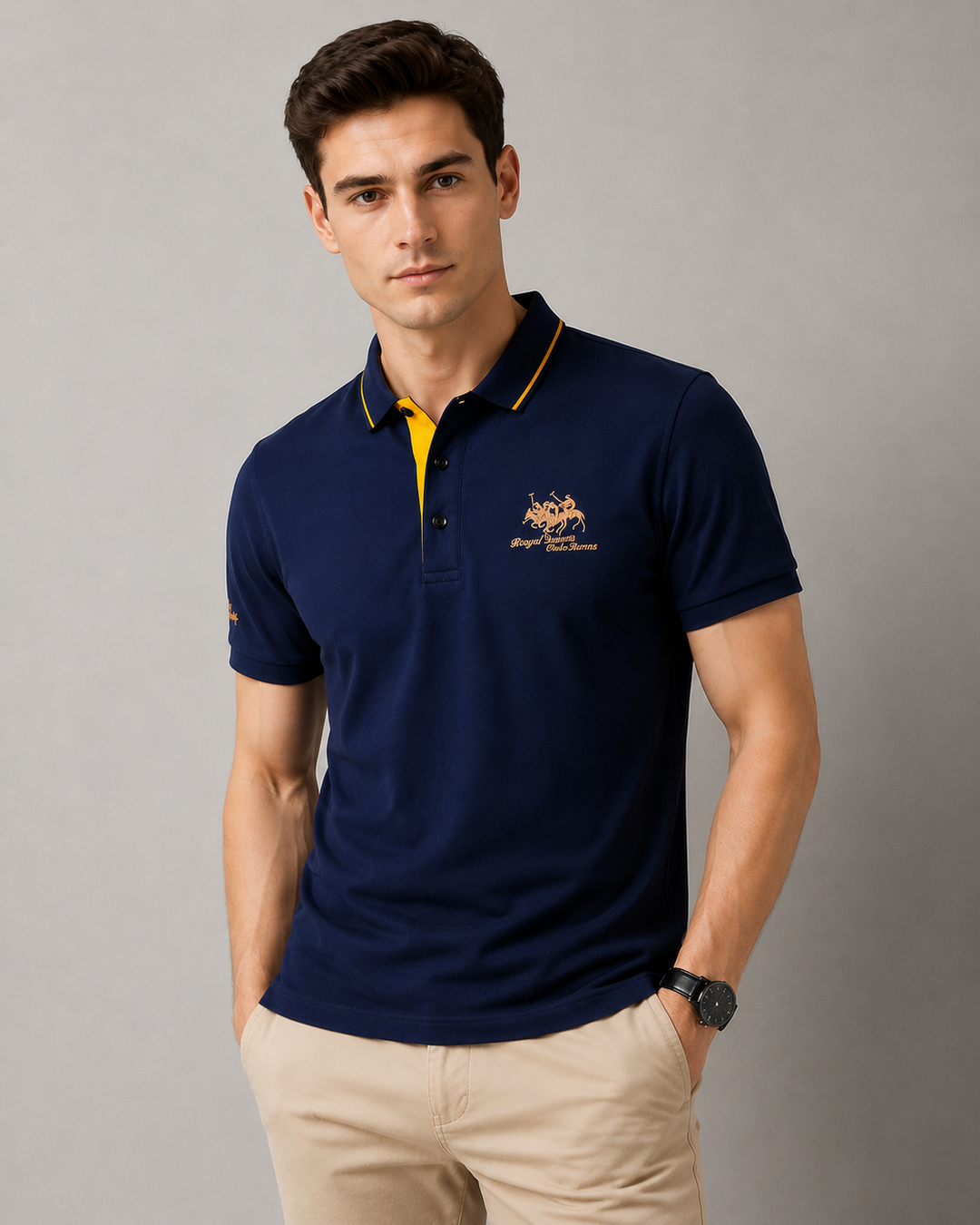 Poloshirt Herren Baumwolle Kurzarm – Mit Knopfleiste Für Büro Und Freizeit
