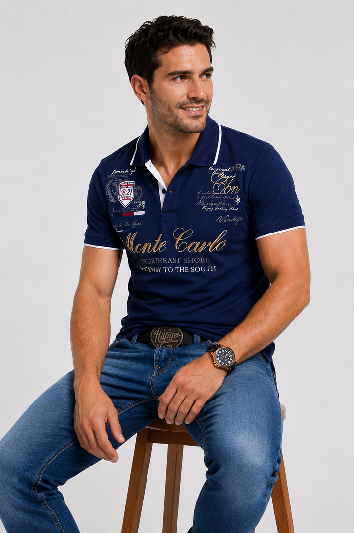 Polohemd Herren Baumwolle – Slim Fit Mit V-Ausschnitt Für Büro Und Freizeit
