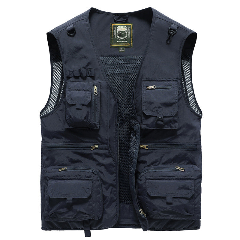 Damen Cargo Weste – Atmungsaktive Netz-Weste mit Vielen Taschen