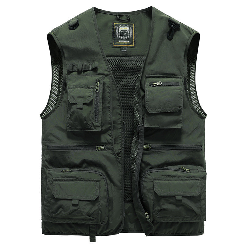 Damen Cargo Weste – Atmungsaktive Netz-Weste mit Vielen Taschen